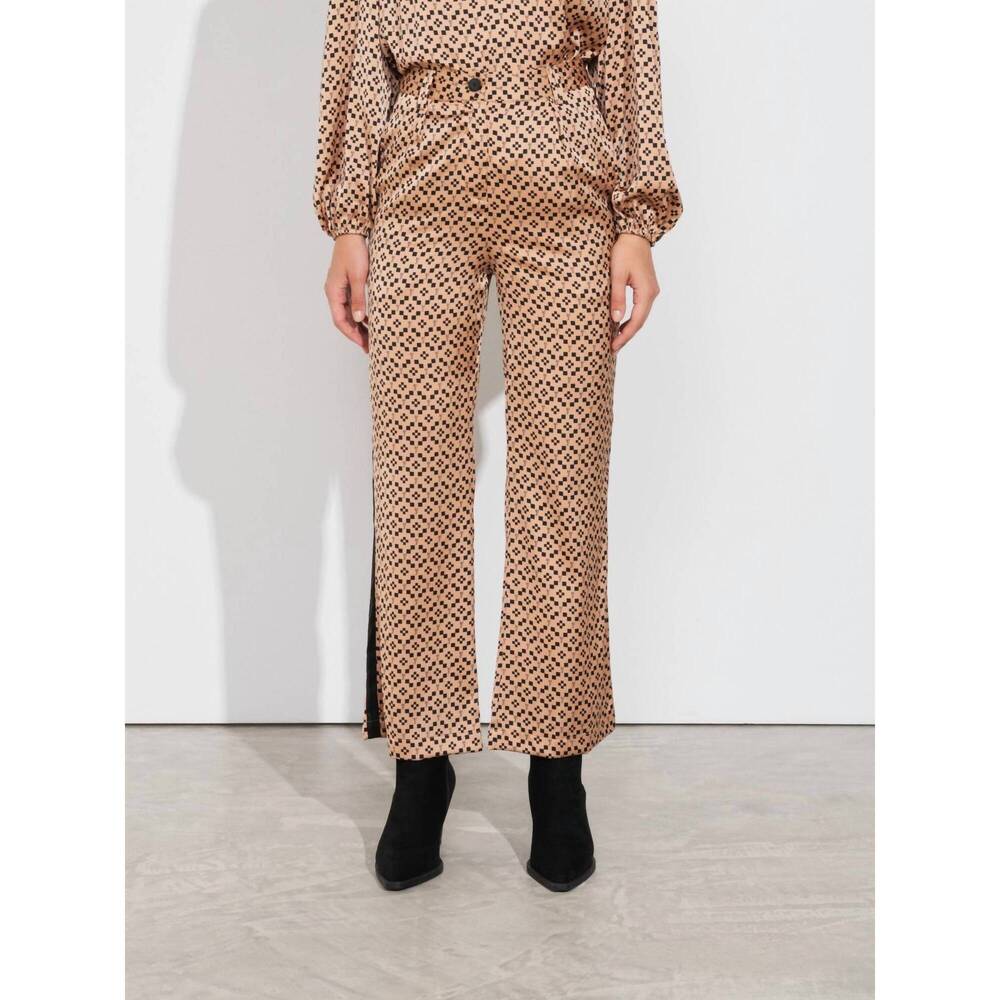 NEW SMF printed satin pant in camel
